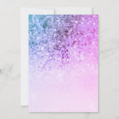 エレガントなストリングライト 紫のスパンコールが輝くスイート16 招待状 (裏面)