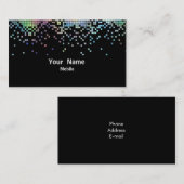 エレガントなスパンコールのホログラム 名刺 (正面/裏面)