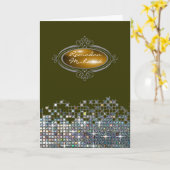 エレガントなスパンコールラマダーンムバラク カード (黄色い花)