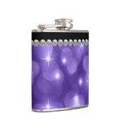 エレガントなスパークルダイヤモンド パープル フラスク (右)