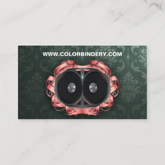 エレガントなスピーカーの名刺 名刺 (裏面)