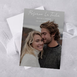 エレガントなスペイン語の写真で結婚式の日を予約 セーブザデート