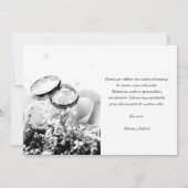 エレガントなスペイン語の結婚式 Gracias フォトギフト カード (裏面)