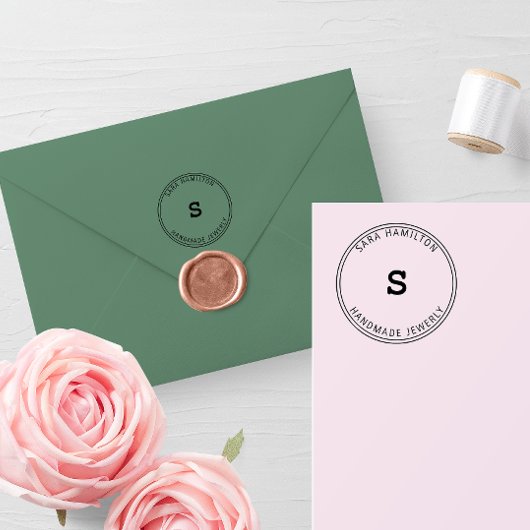 エレガントなスモールビジネス ブランディング サークル ラバースタンプ