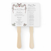 エレガントなスワンのウェディングセレモニープログラム扇風機 ハンドファン