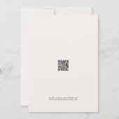 エレガントなスワン フラワーブラッシュ ピンク リボン ベビーシャワー 招待状 (裏面)