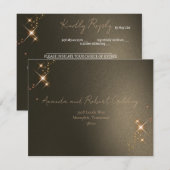 エレガントなセピア太陽の食 コスタム写真 ウェディング エンクロージャーカード (正面/裏面)