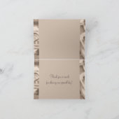 エレガントなセピア色のバイクもしくは自転車に乗る人の結婚式のサンキューカード サンキューカード (内部)