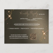 エレガントなセピア ソーラー エクリプス カスタム フォト ウェディング エンクロージャーカード (裏面)