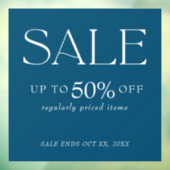 エレガントなセリフ小売り青色セール窓用シール ウィンドウサイン (シート3)