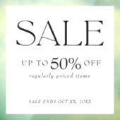 エレガントなセリフ小売ブラック&ホワイトセール ウィンドウサイン (シート3)