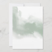 エレガントなセージグリーンとペーチの植物的なウェディング 招待状 (裏面)