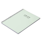 エレガントなセージグリーンのガーデンデザイナー パーソナライズ ノートブック (左側)