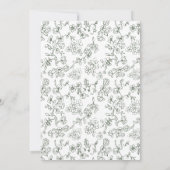 エレガントなセージグリーンのフォーマルヴィクトリアンウェディング 招待状 (裏面)