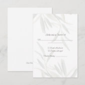 エレガントなセージグリーンのボタニカルRSVP 出欠カード (正面/裏面)