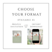 エレガントなセージグリーンの宗教的クロス写真付き洗礼 招待状