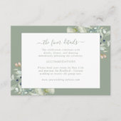 エレガントなセージグリーンの植物細部 エンクロージャーカード (正面)