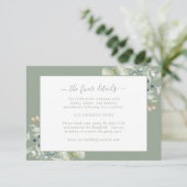 エレガントなセージグリーンの植物細部 エンクロージャーカード (スタンド正面)