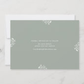 エレガントなセージグリーンの結婚式Save the Dateカード セーブザデート (裏面)