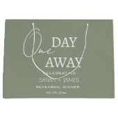 エレガントなセージグリーン　１日で結婚式準備完了 ラージペーパーバッグ (正面)