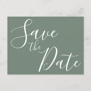 エレガントなセージ Save The Date ポストカード