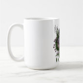 エレガントなゼンタングル 紫の花束 陶磁器マグカップ コーヒーマグカップ (左)