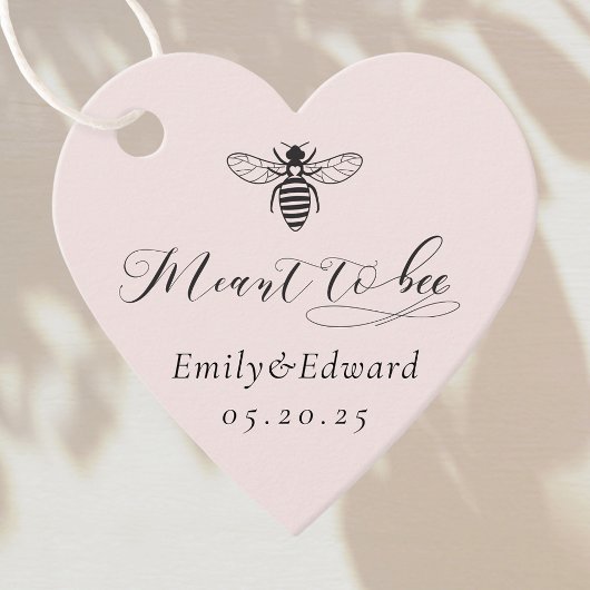 エレガントなソフトピンク　Beeと結婚するように フェイバータグ