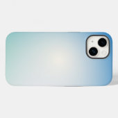 エレガントなソフトブルーとホワイトのグラデーション Case-Mate iPhoneケース (裏面 (横))