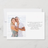 エレガントなソフトリーフグリーン写真 サンキューカード (裏面)