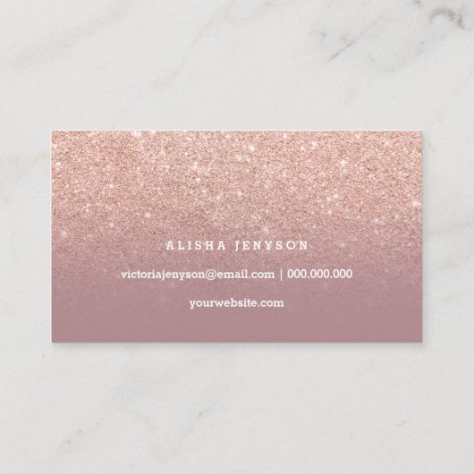 エレガントなタイポグラフィの挨りだらけのばら色の金ゴールドのロイヤリティカード ロイヤリティカード (裏面)