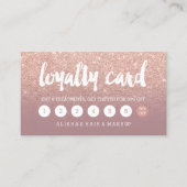 エレガントなタイポグラフィの挨りだらけのばら色の金ゴールドのロイヤリティカード ロイヤリティカード (正面)