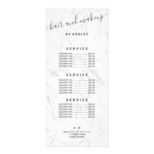 エレガントなタイポグラフィの粋で白い大理石の毛の化粧 ラックカード