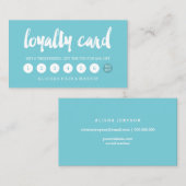 エレガントなタイポグラフィのrobbinの卵の青いロイヤリティカード ロイヤリティカード (正面/裏面)