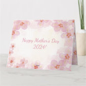 エレガントなタイポグラフィーとキュートな花のモチーフの記念カード カード (裏面)