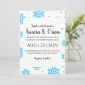 エレガントなタイポグラフィーのクリスマスウェディングカード 招待状 (スタンド正面)