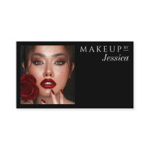 エレガントなタイポグラフィーのブラックQRコード写真メイクアップ