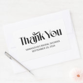 エレガントなタイポグラフィーの結婚前お礼会サンクスステッカー 長方形シール (封筒)