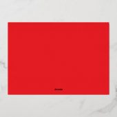 エレガントなタイポグラフィー バレンタインデー スタンプ 箔シーズンカード (裏面)