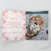 エレガントなタイポグラフィー フラワーモダン カード (内部)