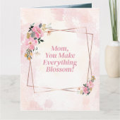 エレガントなタイポグラフィー フラワーモダン カード (正面)