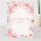 エレガントなタイポグラフィー フラワー モダン カード (裏面)