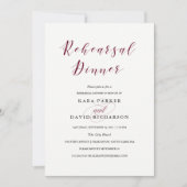 エレガントなタイポグラフィー | マルサラのリハーサルディナー 招待状 (正面)