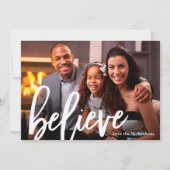 エレガントなタイポグラフィー Believe フォト クリスマス (正面)
