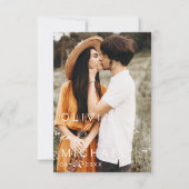 エレガントなタイポグラフィー Save the Date フォト ミニマル セーブザデート (正面)