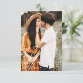 エレガントなタイポグラフィー Save the Date フォト ミニマル セーブザデート (スタンド正面)