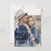 エレガントなタイポグラフィー Save the Date フォト ミニマル セーブザデート (正面)