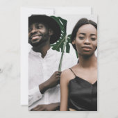 エレガントなタイポグラフィ シンプル フォト ウェディング 招待状 (裏面)