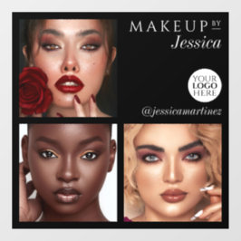 エレガントなタイポグラフィ ブラック3 写真 ロゴ メイクアップ ウィンドウサイン