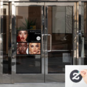 エレガントなタイポグラフィ ブラック3 写真 ロゴ メイクアップ ウィンドウサイン (オフィスドア)