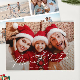 エレガントなタイポグラフィ FIVE 写真 メリークリスマス シーズンカード
